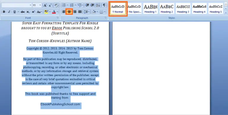 How to Format Your Book for Amazon Kindle Using Microsoft Word in Only ...
